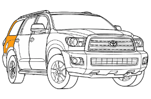 покраска заднего крыла toyota land cruiser 200